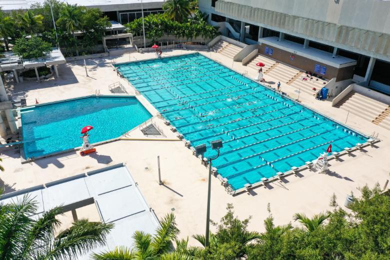 Aquatic Center Pool top view